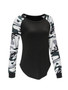 Casual Camouflage Printed Patchwork Sweatshirt
