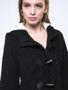 Hooded Patch Pocket Single Breasted Plain Coat