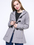 Hooded Patch Pocket Single Breasted Plain Coat
