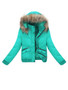 Casual Hooded Flap Pocket Quilted Padded Coat