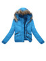 Casual Hooded Flap Pocket Quilted Padded Coat