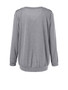 Casual V-Neck Decorative Lace Plus Size Sweatshirt