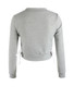 Casual Crew Neck Lace-Up Exposed Navel Plain Plus Size Sweatshirt