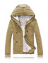 Hooded Fleece Lined Men Coat