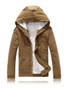 Hooded Fleece Lined Men Coat