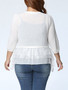 Casual Asymmetric Hem Tiered Plain Plus Size Cardigan