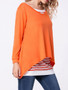 Casual Two-Piece Striped Long Sleeve T-Shirt