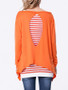 Casual Two-Piece Striped Long Sleeve T-Shirt