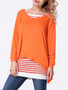 Casual Two-Piece Striped Long Sleeve T-Shirt