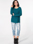 Casual Round Neck Plain Loose Fitting Sweater