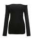 Casual Off Shoulder Solid Long Sleeve T-Shirt In Black