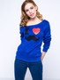 Casual Nifty Boat Neck Printed Long Sleeve T-Shirt