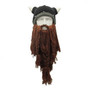 Viking Winter Beanie Horn Hat & Fake Beard Brown Gray Or Black Hats Unisex