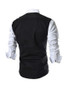 Casual Mens Color Block Patchwork Long Sleeve Shirt