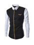 Casual Mens Color Block Patchwork Long Sleeve Shirt