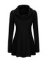 Casual Longline Casual Cowl Neck Long Sleeve T-Shirt