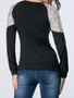 Casual Designed Patchwork Hollow Out Long Sleeve T-Shirt