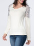 Casual Designed Patchwork Hollow Out Long Sleeve T-Shirt