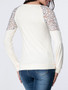 Casual Designed Patchwork Hollow Out Long Sleeve T-Shirt