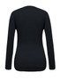 Casual Cowl Neck Diagonal Buttons Plain Long Sleeve T-Shirt
