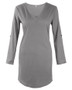 Casual Loose Plus Size Elegant Long Sleeve Irregular Chiffon Dresses