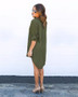 Casual Loose Plus Size Elegant Long Sleeve Irregular Chiffon Dresses