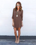 Casual Loose Plus Size Elegant Long Sleeve Irregular Chiffon Dresses