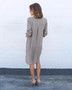 Casual Loose Plus Size Elegant Long Sleeve Irregular Chiffon Dresses