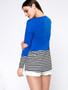 Casual Brief Style Striped Round Neck Long Sleeve T-Shirt