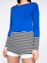 Casual Brief Style Striped Round Neck Long Sleeve T-Shirt