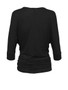 Casual Captivating V-Neck Zips Plain Batwing Long Sleeve T-Shirt