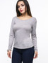 Casual Bowknot Back Hole Long Sleeve T-Shirt