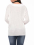 Casual Basic Designed Deep V-Neck Plain Long Sleeve T-Shirt