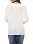 Casual Basic Designed Deep V-Neck Plain Long Sleeve T-Shirt