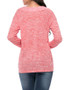 Casual Basic Designed Deep V-Neck Plain Long Sleeve T-Shirt