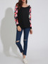 Casual Awesome Designed Round Neck Floral Printed Raglan Long Sleeve T-Shirt