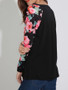 Casual Awesome Designed Round Neck Floral Printed Raglan Long Sleeve T-Shirt