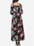 Casual Floral Printed Exquisite V Neck Maxi-dress