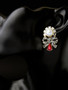 Casual Pearl Rhinestone Bowknot Stud Earring