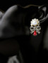 Casual Pearl Rhinestone Bowknot Stud Earring