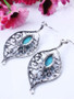 Casual Hollow Out Turquoise Earring