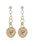 Casual Hollow Out Gold Round Pendant Earring