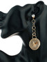 Casual Hollow Out Gold Round Pendant Earring