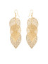 Casual Gold Hollow Out Metal Leaf Earring