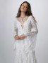 Lace Hollow Flared Sleeves Evening Dress