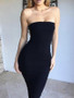 Off Shoulder Strapless Sexy Women Dress Sleeveless Straight Long Bodycon Dress Backless Casual Autumn Party Dress