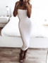 Off Shoulder Strapless Sexy Women Dress Sleeveless Straight Long Bodycon Dress Backless Casual Autumn Party Dress