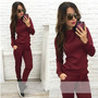 Women New Sports Suits Woman Sportwear Suit Tracksuits T-shirt 2 Pcs Set Casual Sweatshirt