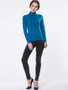 Casual Turtleneck Solid-color Long Sleeve T-shirt