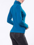 Casual Turtleneck Solid-color Long Sleeve T-shirt